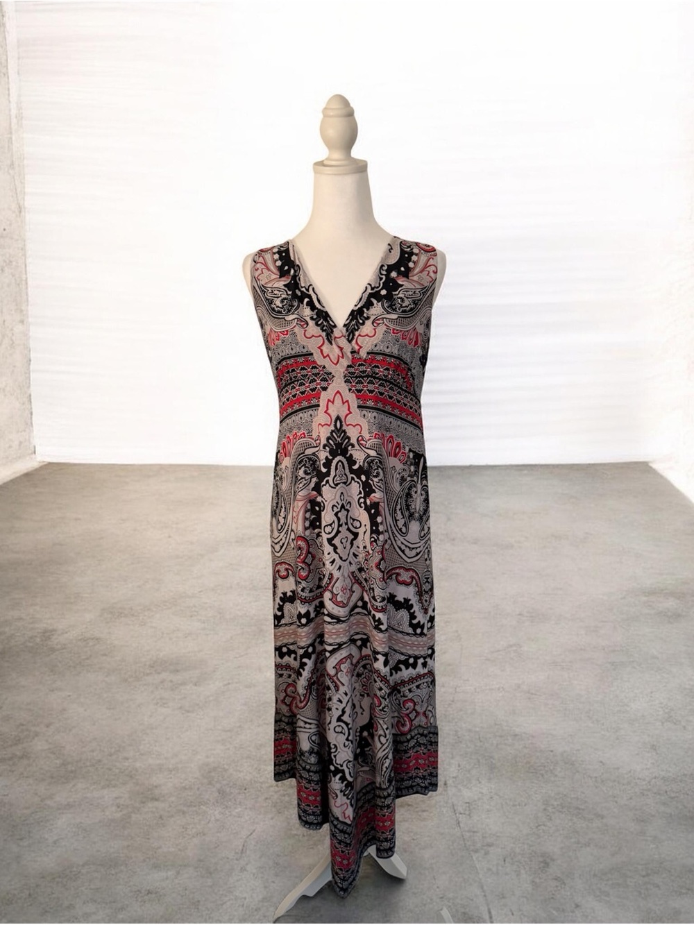 INC Paisley Print Sleeveless Maxi Dress Size M